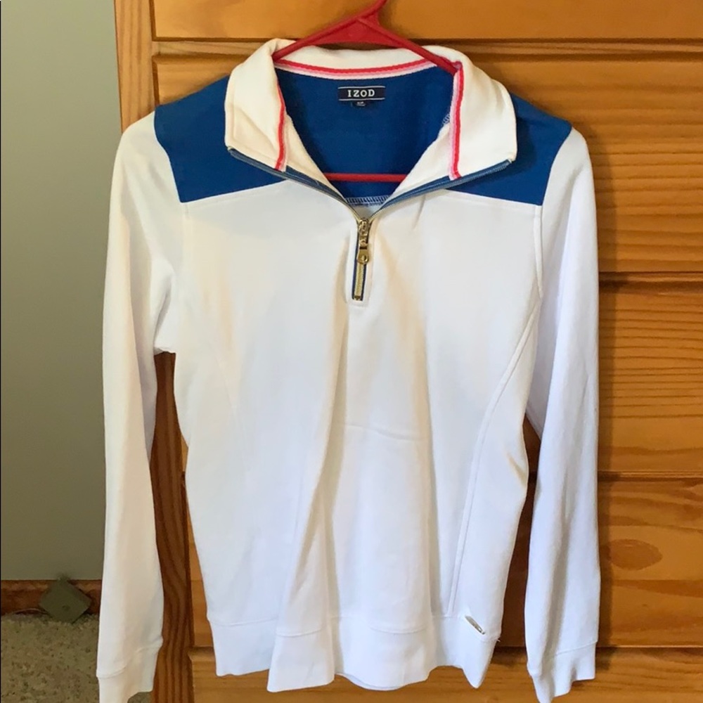 White and Blue Quarter Zip